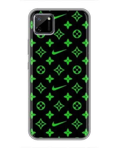 Чехол для Realme C11 с картинкой «Неоновый принт LV»
