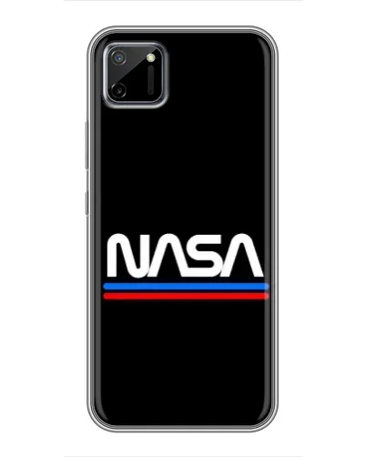 Чехол для Realme C11 с картинкой «NASA — классика Red Blue»
