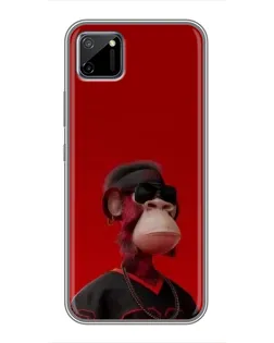 Чехол для Realme C11 с картинкой «Bored Ape в красном»
