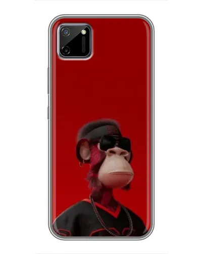 Чехол для Realme C11 с картинкой «Bored Ape в красном»