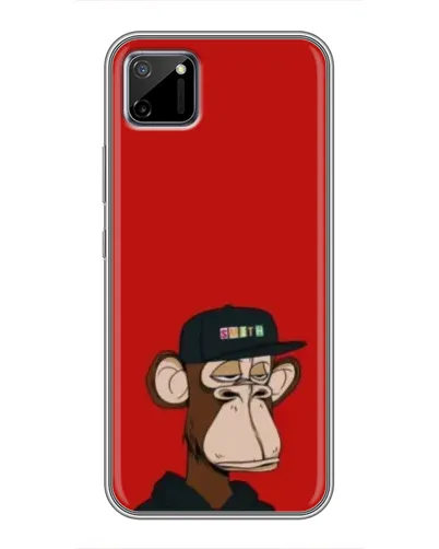 Чехол для Realme C11 с картинкой «Bored Ape — красный фон»