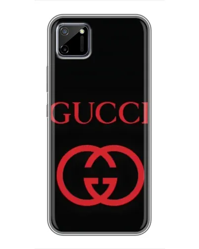 Чехол для Realme C11 с картинкой «Gucci — красный логотип»