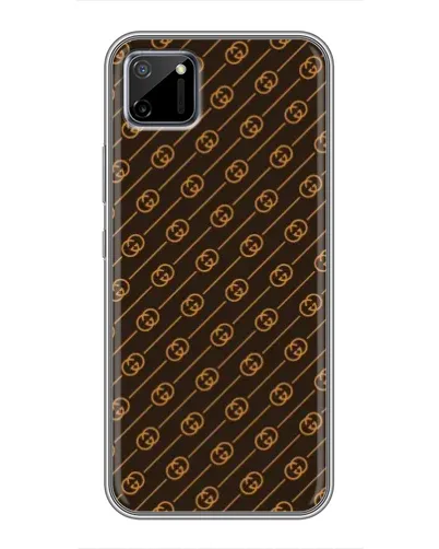 Чехол для Realme C11 с картинкой «Gucci — золотые диагонали»