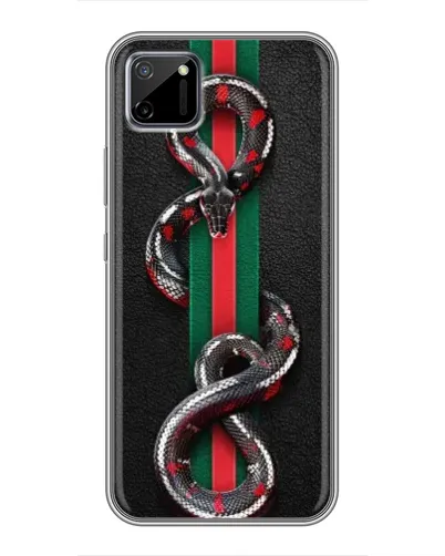 Чехол для Realme C11 с картинкой «Gucci — змея на полосе» Чехол для Realme C11 с картинкой «Gucci — змея на полосе»