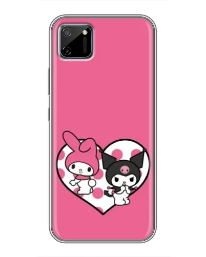 Чехол для Realme C11 с картинкой «Kuromi и My Melody»