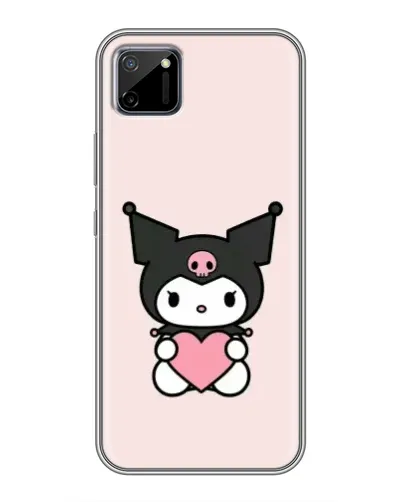 Чехол для Realme C11 с картинкой «Kuromi и сердце»