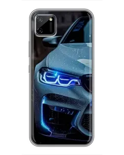 Чехол для Realme C11 с картинкой «Взгляд BMW с синими фарами» Чехол для Realme C11 с картинкой «Взгляд BMW с синими фарами»