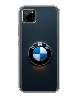 Чехол для Realme C11 с картинкой «Логотип BMW — минимализм»