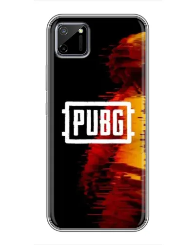 Чехол для Realme C11 с картинкой «Яркий логотип PUBG»