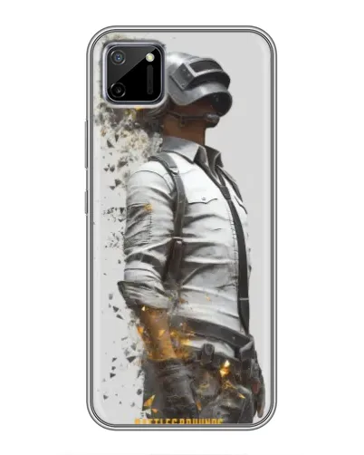 Чехол для Realme C11 с картинкой «PUBG — боец в пыли»