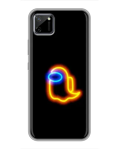Чехол для Realme C11 с картинкой «Among Us неоновое сияние»