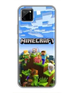 Чехол для Realme C11 с картинкой «Minecraft классический мир»