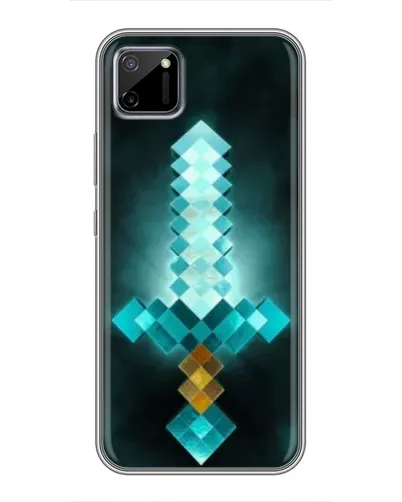 Чехол для Realme C11 с картинкой «Алмазный меч неон»