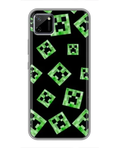 Чехол для Realme C11 с картинкой «Паттерн с криперами»