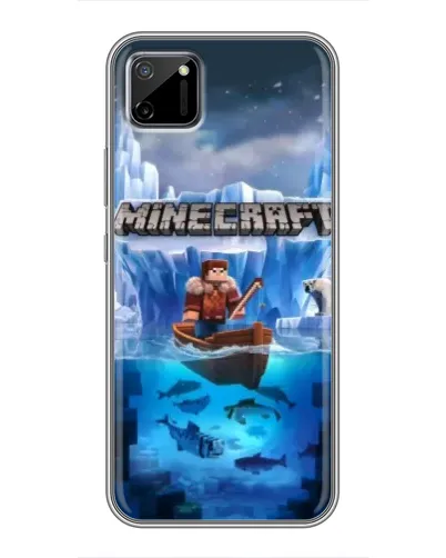 Чехол для Realme C11 с картинкой «Minecraft ледяной мир»