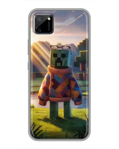 Чехол для Realme C11 с картинкой «Крипер в свитере»