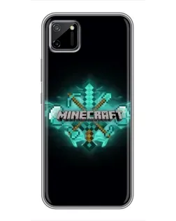 Чехол для Realme C11 с картинкой «Minecraft Diamond лого»