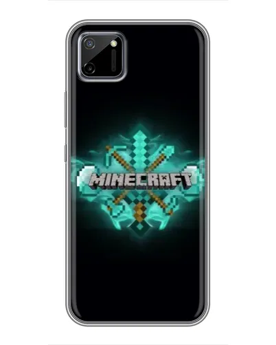 Чехол для Realme C11 с картинкой «Minecraft Diamond лого»