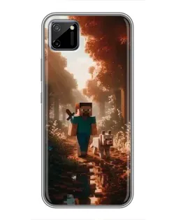 Чехол для Realme C11 с картинкой «Стив в лесу»