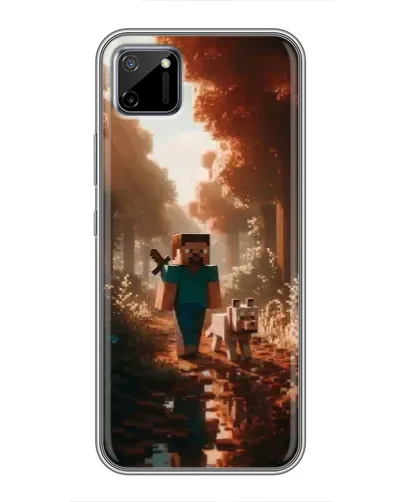 Чехол для Realme C11 с картинкой «Стив в лесу»