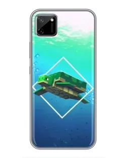 Чехол для Realme C11 с картинкой «Черепаха Minecraft»