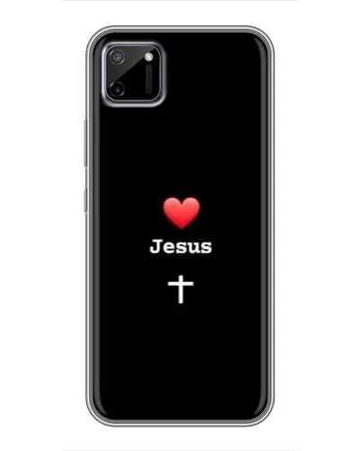 Чехол для Realme C11 с картинкой «Сердце - Jesus»