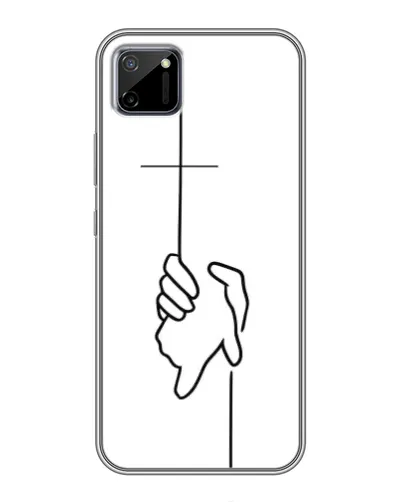Чехол для Realme C11 с картинкой «Рука держит»
