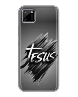Чехол для Realme C11 с картинкой «Надпись Jesus Graffiti»