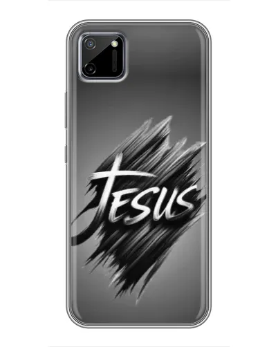 Чехол для Realme C11 с картинкой «Надпись Jesus Graffiti»