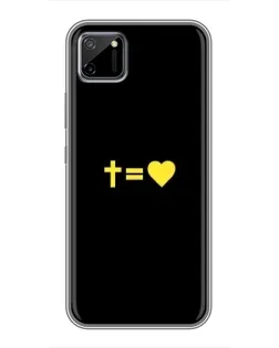 Чехол для Realme C11 с картинкой «Сердце и Крест»