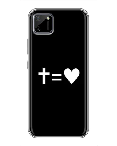 Чехол для Realme C11 с картинкой «Крест и Сердце»