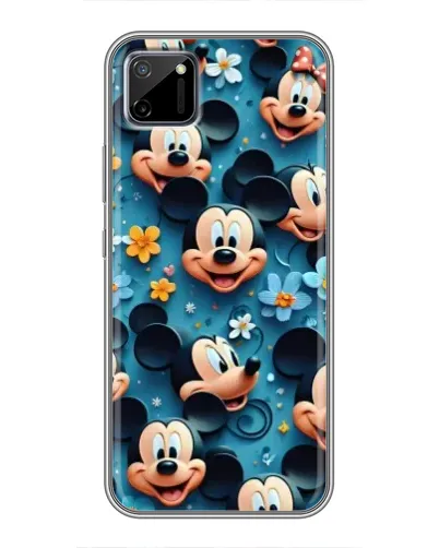 Чехол для Realme C11 с картинкой «Паттерн Микки и Минни»