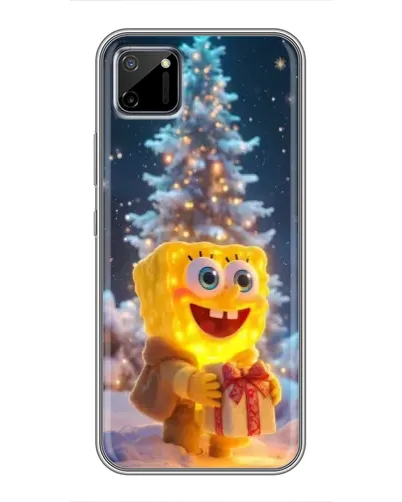Чехол для Realme C11 с картинкой «Рождественский Спанч Боб»