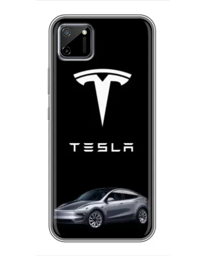 Чехол для Realme C11 с картинкой «Tesla Model Y»
