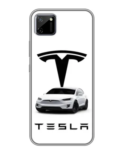 Чехол для Realme C11 с картинкой «Tesla White Style»