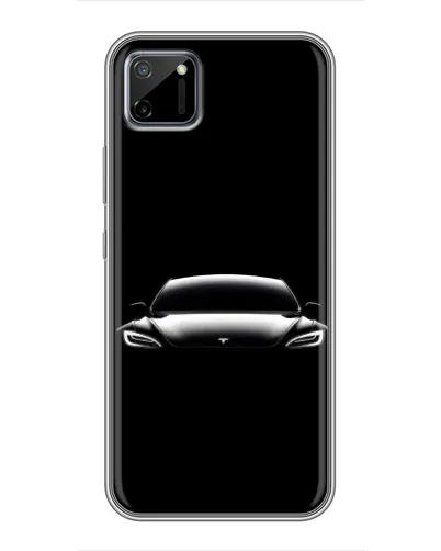 Чехол для Realme C11 с картинкой «Фары Tesla Night»