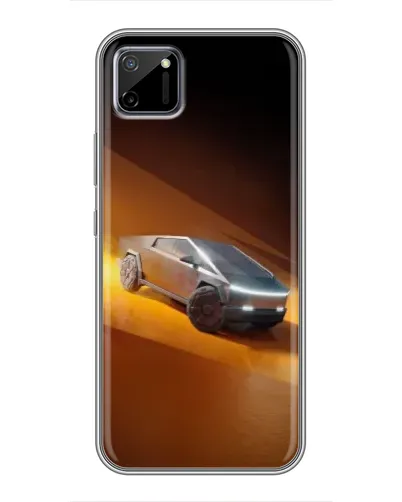 Чехол для Realme C11 с картинкой «Cybertruck в пустыне»