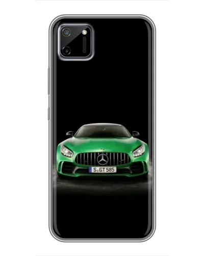 Чехол для Realme C11 с картинкой «Mercedes — неоновый лого»