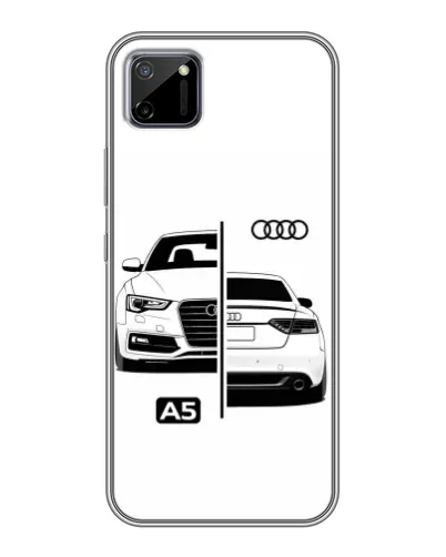 Чехол для Realme C11 с картинкой «Audi — контрастный дизайн»