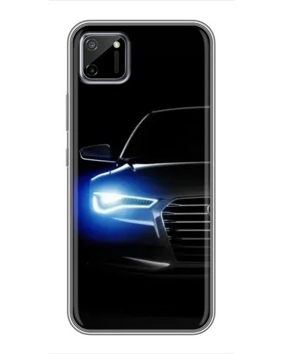 Чехол для Realme C11 с картинкой «Неоновый взгляд Audi»