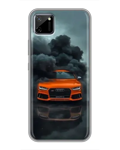 Чехол для Realme C11 с картинкой «Audi в облаках дыма»