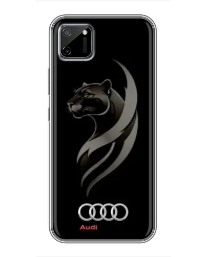 Чехол для Realme C11 с картинкой «Графика — пантера и Audi»