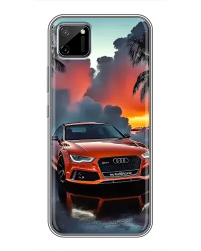 Чехол для Realme C11 с картинкой «Audi — закат»