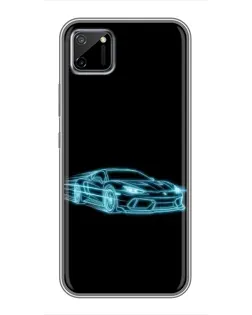 Чехол для Realme C11 с картинкой «Неоновый контур Lamborghini» Чехол для Realme C11 с картинкой «Неоновый контур Lamborghini»