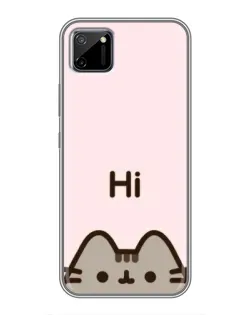 Чехол для Realme C11 с картинкой «Пушин говорит Hi»
