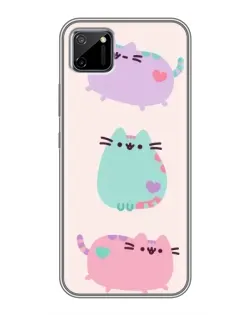 Чехол для Realme C11 с картинкой «Pusheen трио»