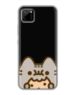 Чехол для Realme C11 с картинкой «Пушин на черном»
