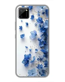 Чехол для Realme C11 с картинкой «Голубой цветочный каскад» Чехол для Realme C11 с картинкой «Голубой цветочный каскад»