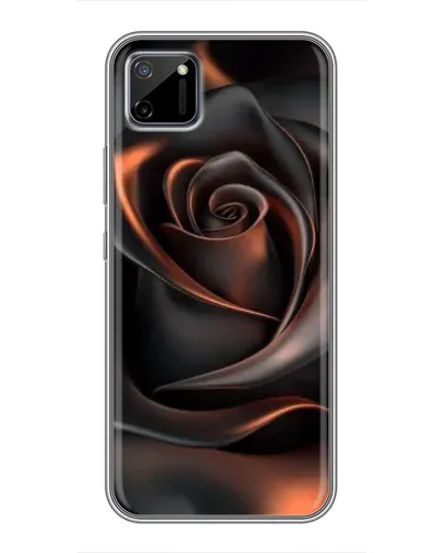 Чехол для Realme C11 с картинкой «Шелковая черная роза»