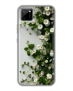 Чехол для Realme C11 с картинкой «Ветка мелких белых цветов» Чехол для Realme C11 с картинкой «Ветка мелких белых цветов»